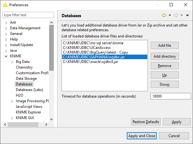 Sap Hana Connection Knime Knime Analytics Platform Knime Community Forum