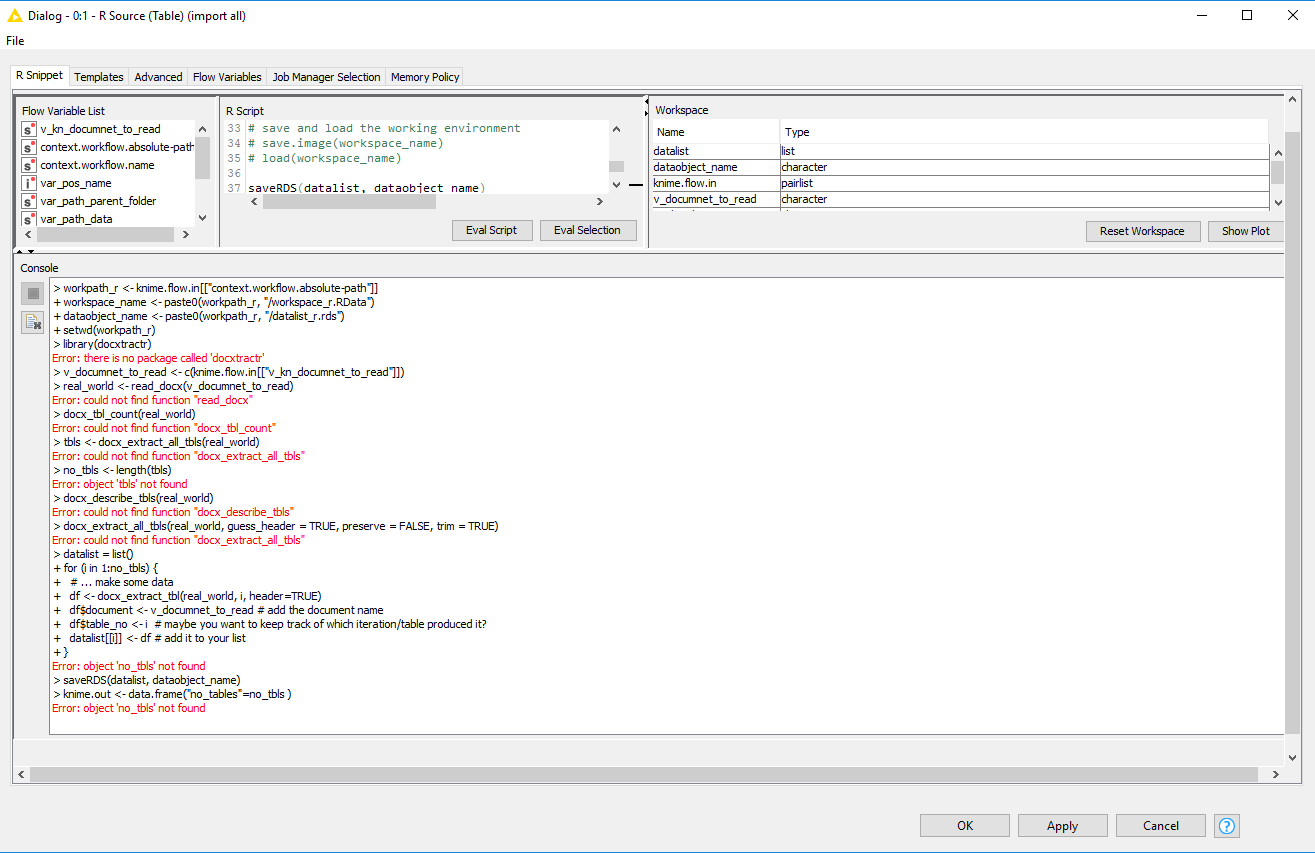 How To Import Tables From Docx Documents Via R Snippet Text Processing Knime Community Forum