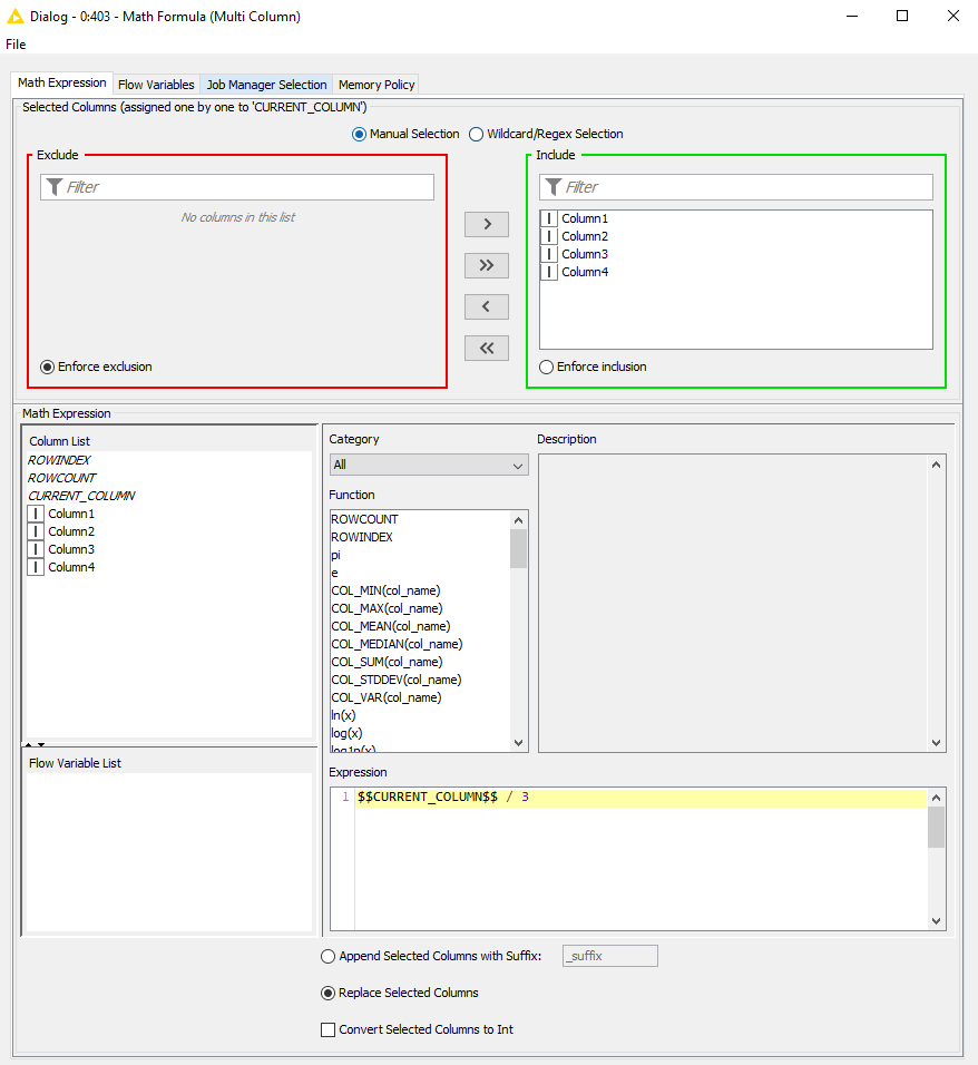 Math Formula For Different Columns Knime Analytics Platform Knime Community Forum