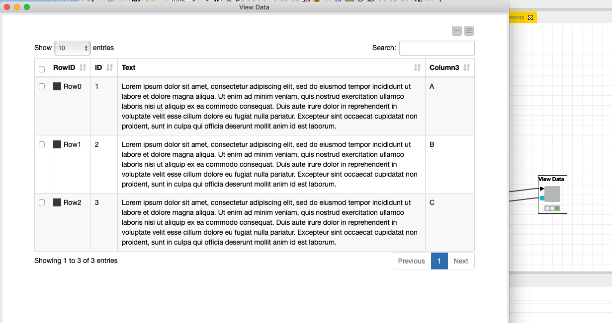 How to view entire content of a row in component table view widget